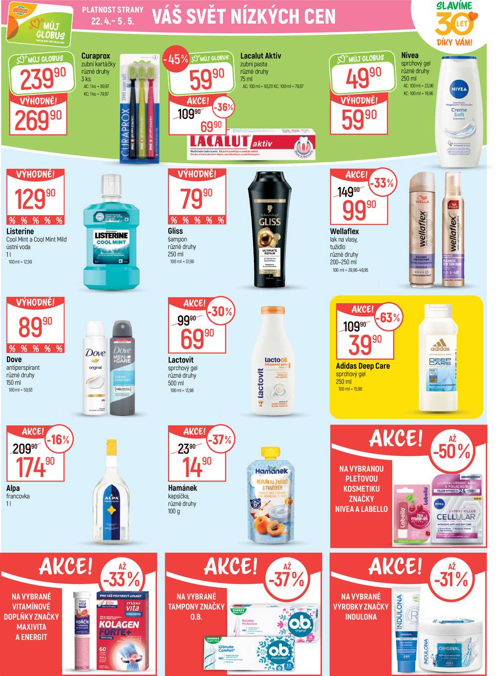 Akční leták Globus 22.4. - 28.4.2026 - Globus Praha - Centrum Černý Most