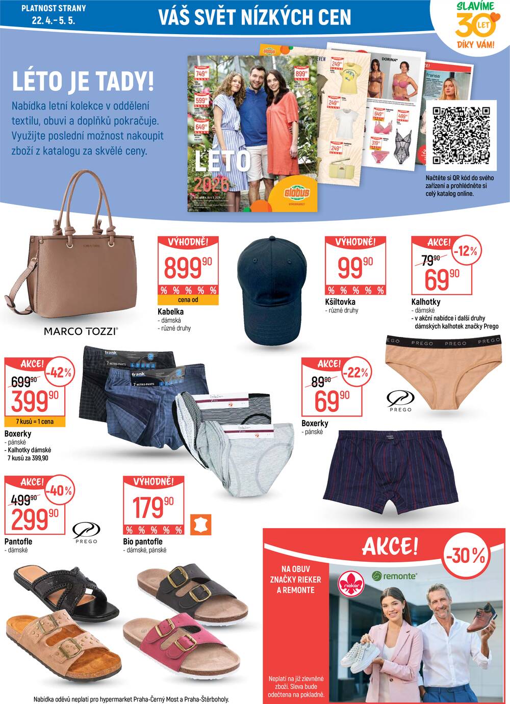 Akční leták Globus 22.4. - 28.4.2026 - Globus Praha - Centrum Černý Most