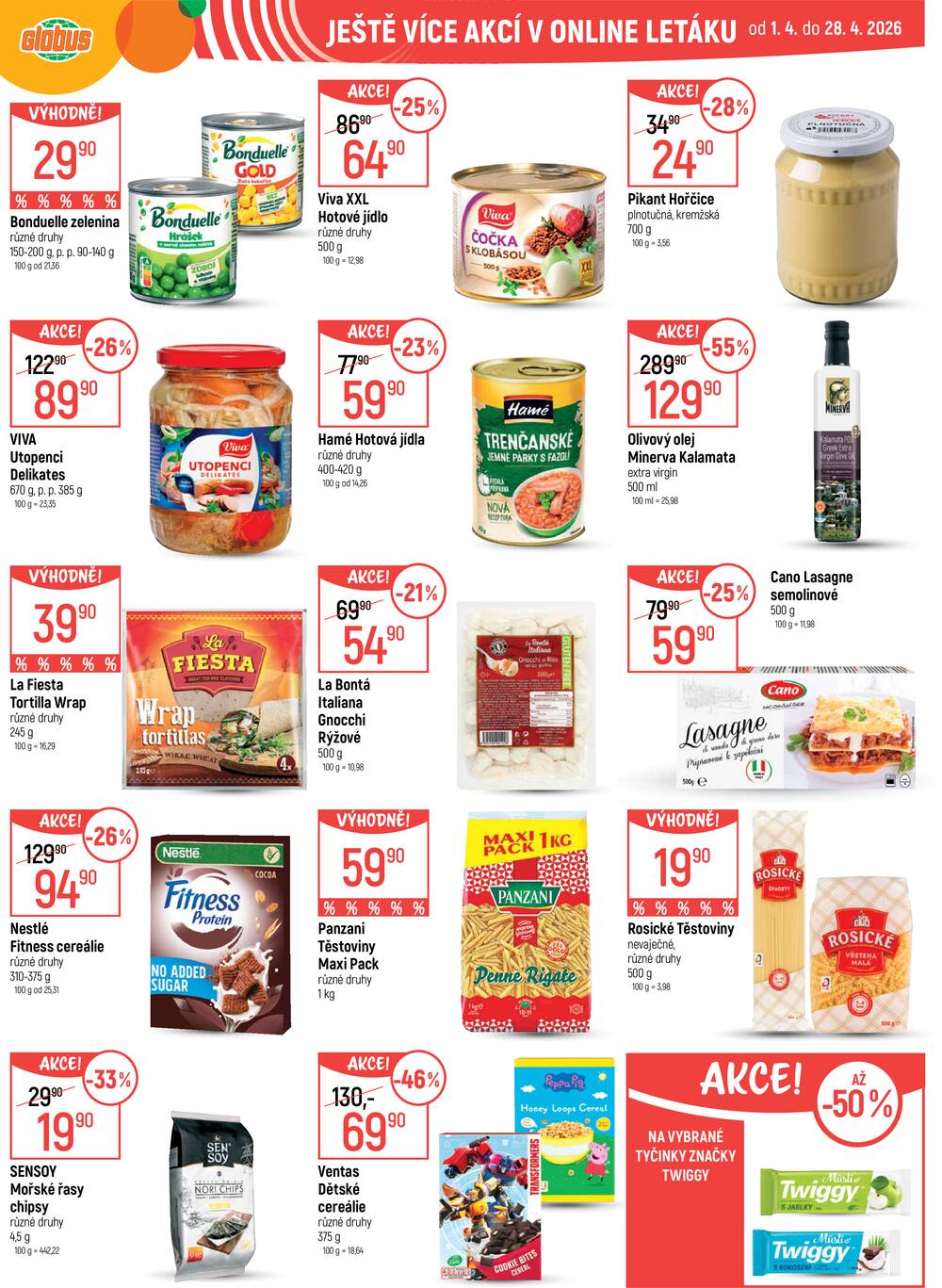Akční leták Globus 22.4. - 28.4.2026 - Globus Praha - Centrum Černý Most