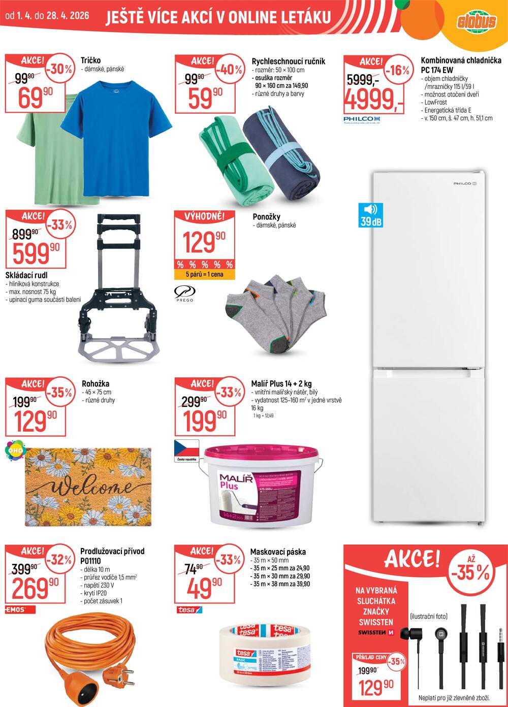 Akční leták Globus 22.4. - 28.4.2026 - Globus Praha - Centrum Černý Most