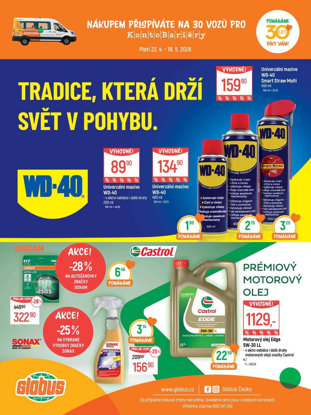 Akční leták Globus 22.4. - 18.5.2026 - Globus Praha - Zličín