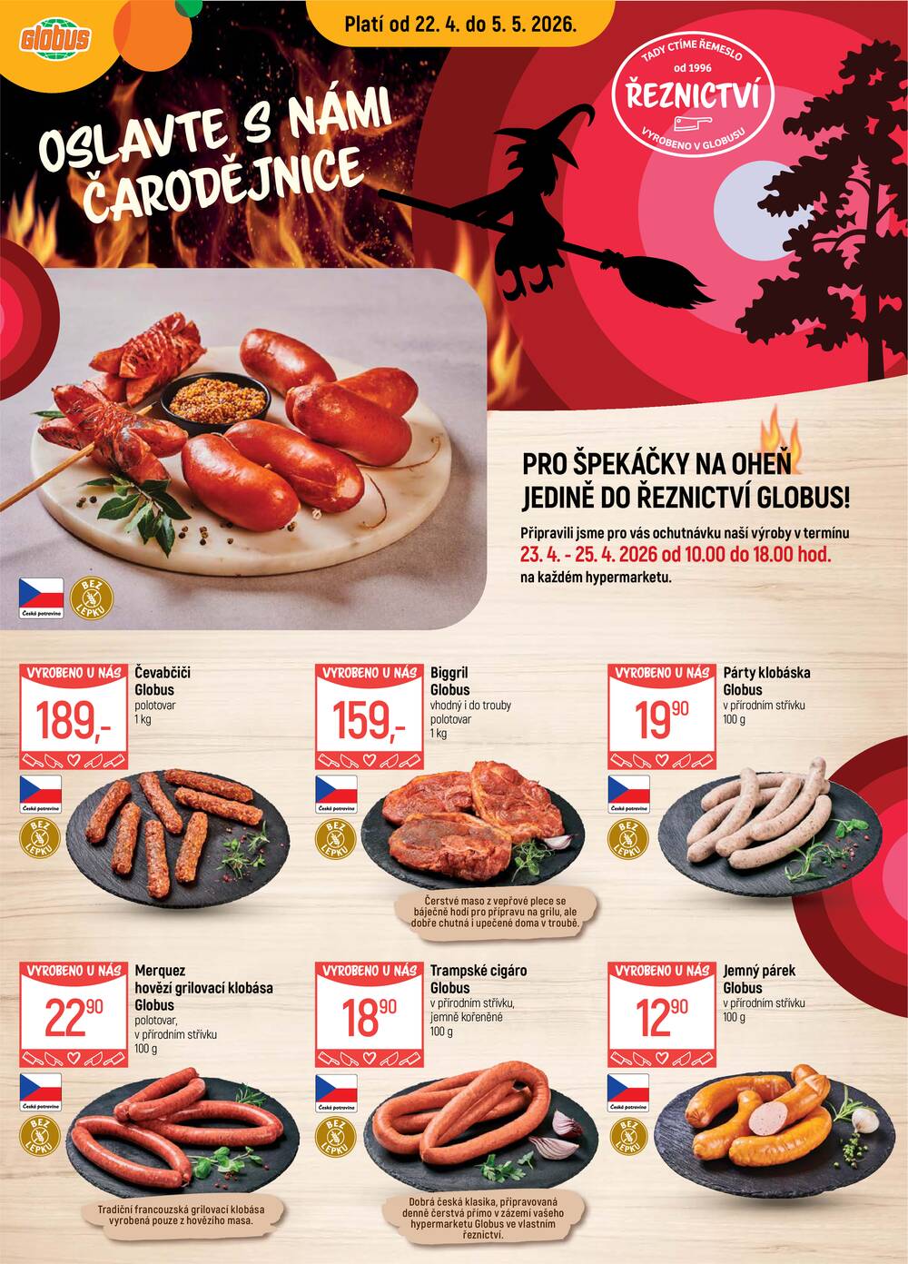 Akční leták Globus 22.4. - 28.4.2026 - Globus Praha - Zličín