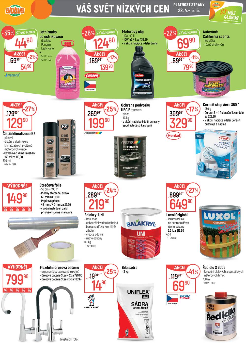 Akční leták Globus 22.4. - 28.4.2026 - Globus Jenišov u Karlových Varů