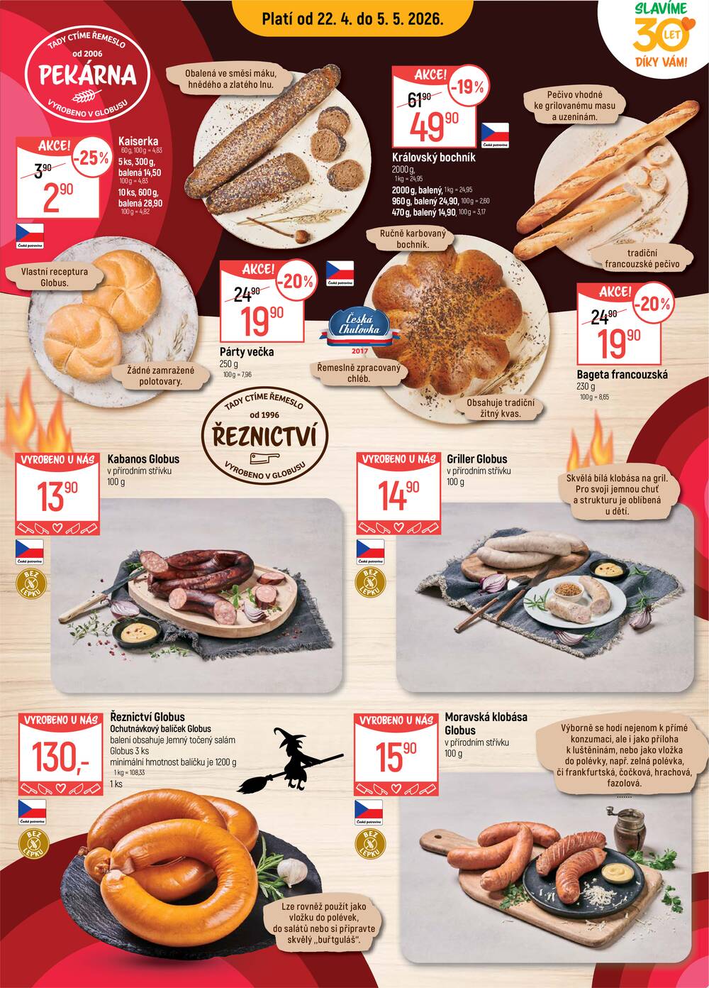 Akční leták Globus 22.4. - 5.5.2026 - Globus Ostrava