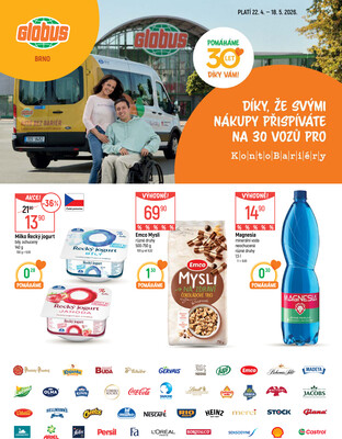 Leták Akční leták Globus 22.4. - 18.5.2026 - Globus Brno Ivanovice