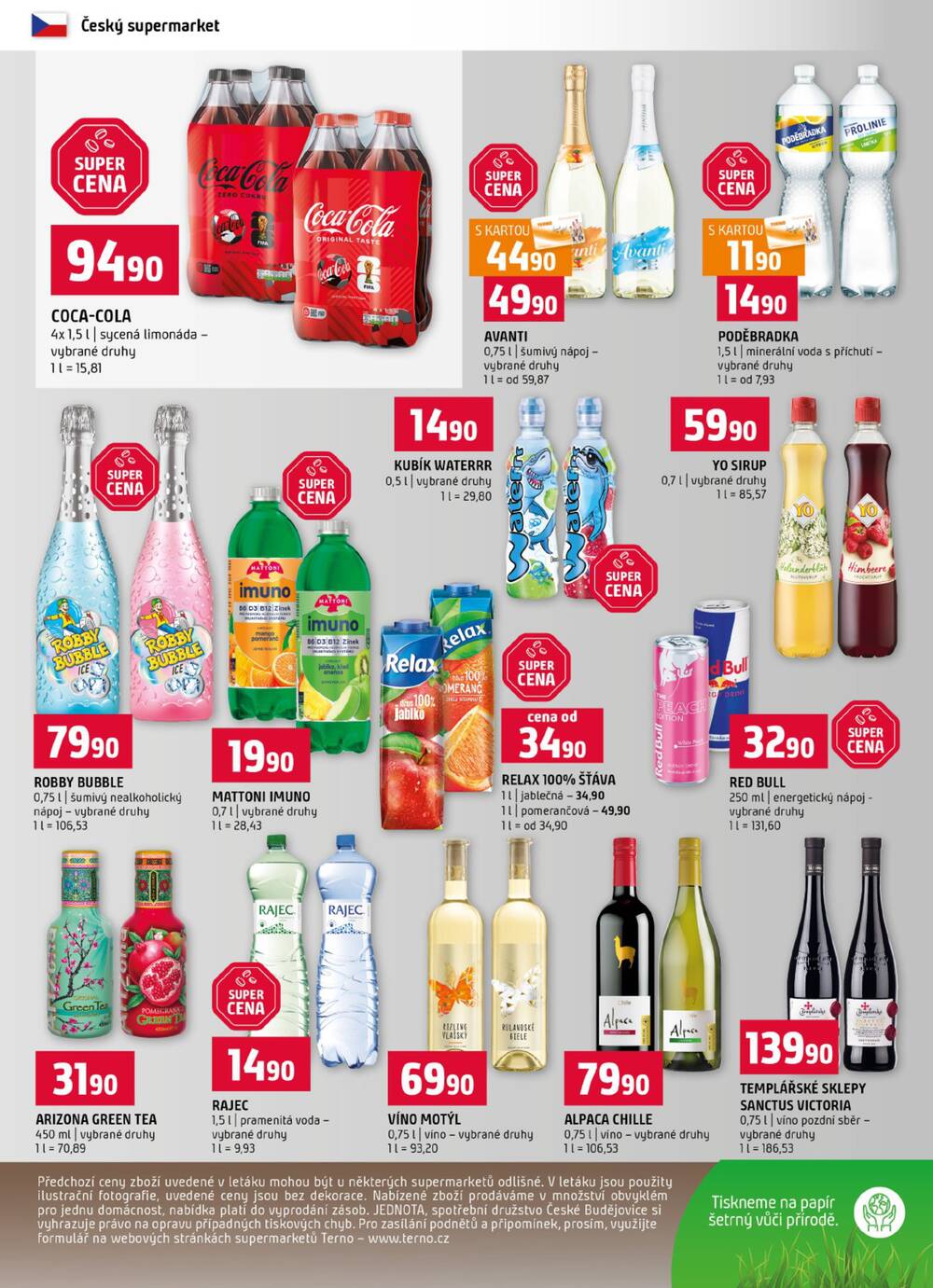 Leták Terno - Terno České Budějovice, Třeboň, Trhové sviny, Bechyně, Týn nad Vltavou, Hradec Králové, Olomouc, Borovany, Zlín, Český Krumlov od 29.4. do 5.5.2026 - strana 12