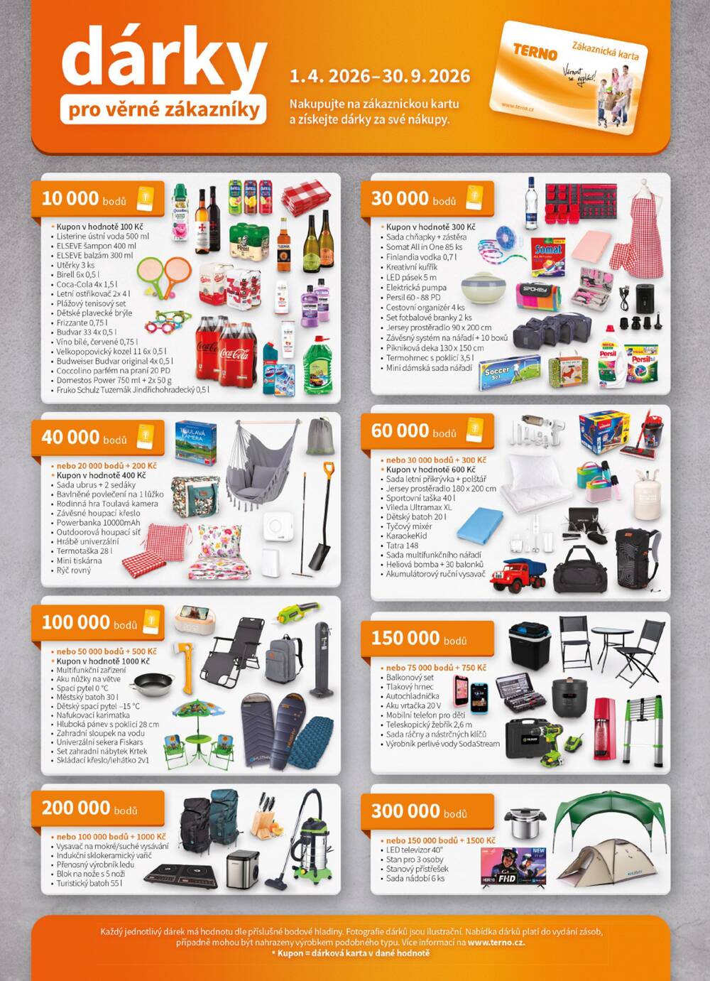 Terno České Budějovice, Třeboň, Trhové sviny, Bechyně, Týn nad Vltavou, Hradec Králové, Olomouc, Borovany, Zlín, Český Krumlov od 29.4. do 5.5.2026