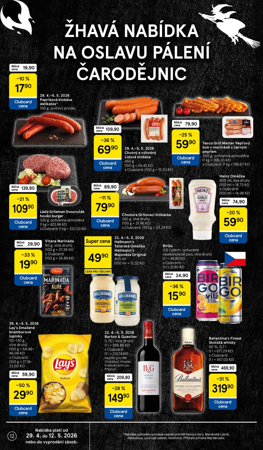 Tesco malé hypermarkety od 29.4. do 5.5.2026