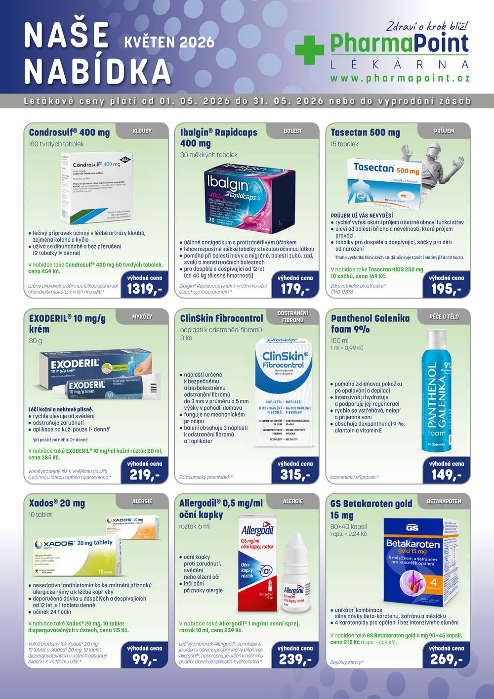 Leták PharmaPoint  - Pharma Point typ A od 1.5. do 31.5.2026 - strana 1