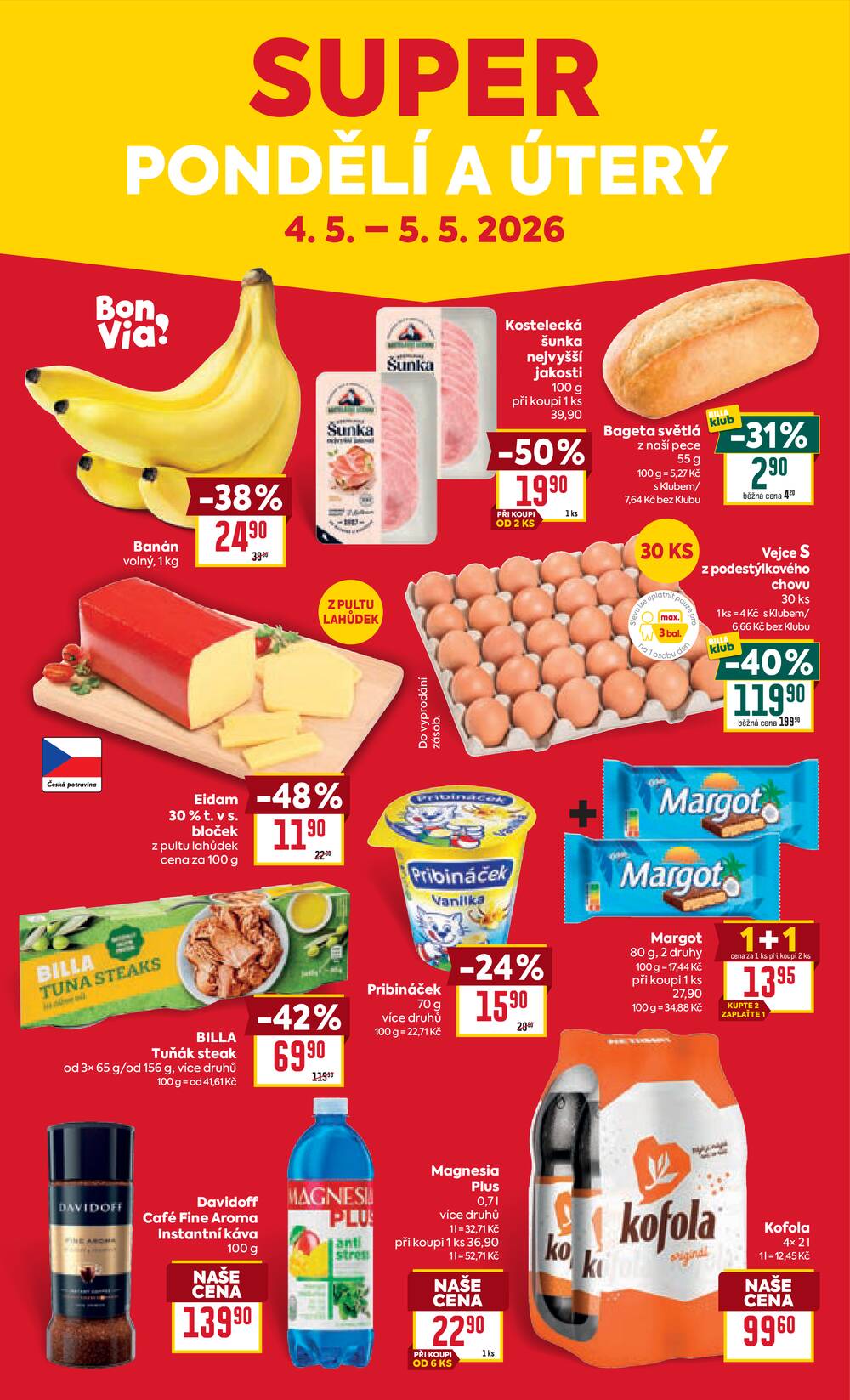 BILLA od 29.4. do 5.5.2026