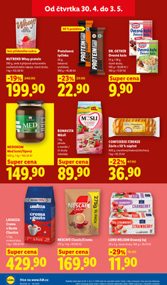 Lidl Čtvrtek od 30.4. do 3.5.2026