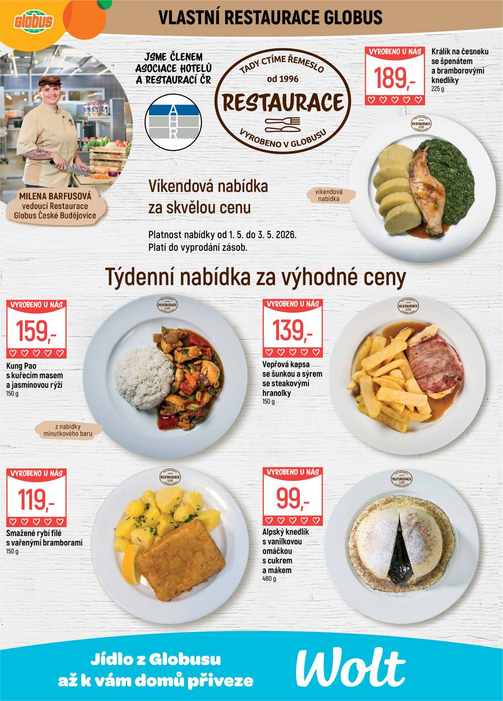 Akční leták Globus 29.4. - 5.5.2026 - Globus České Budějovice