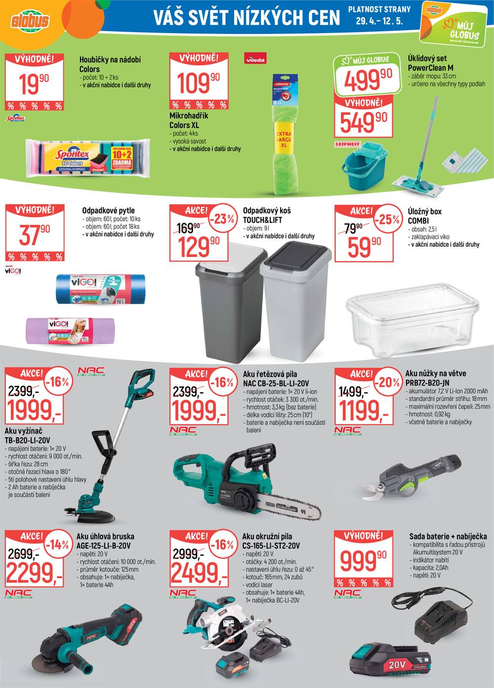 Akční leták Globus 29.4. - 5.5.2026 - Globus České Budějovice