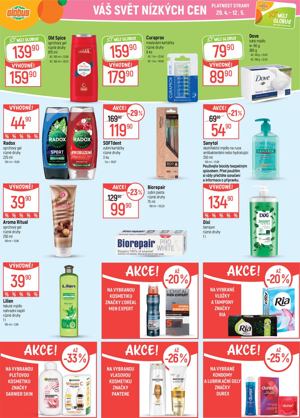 Akční leták Globus 29.4. - 5.5.2026 - Globus Praha - Štěrboholy