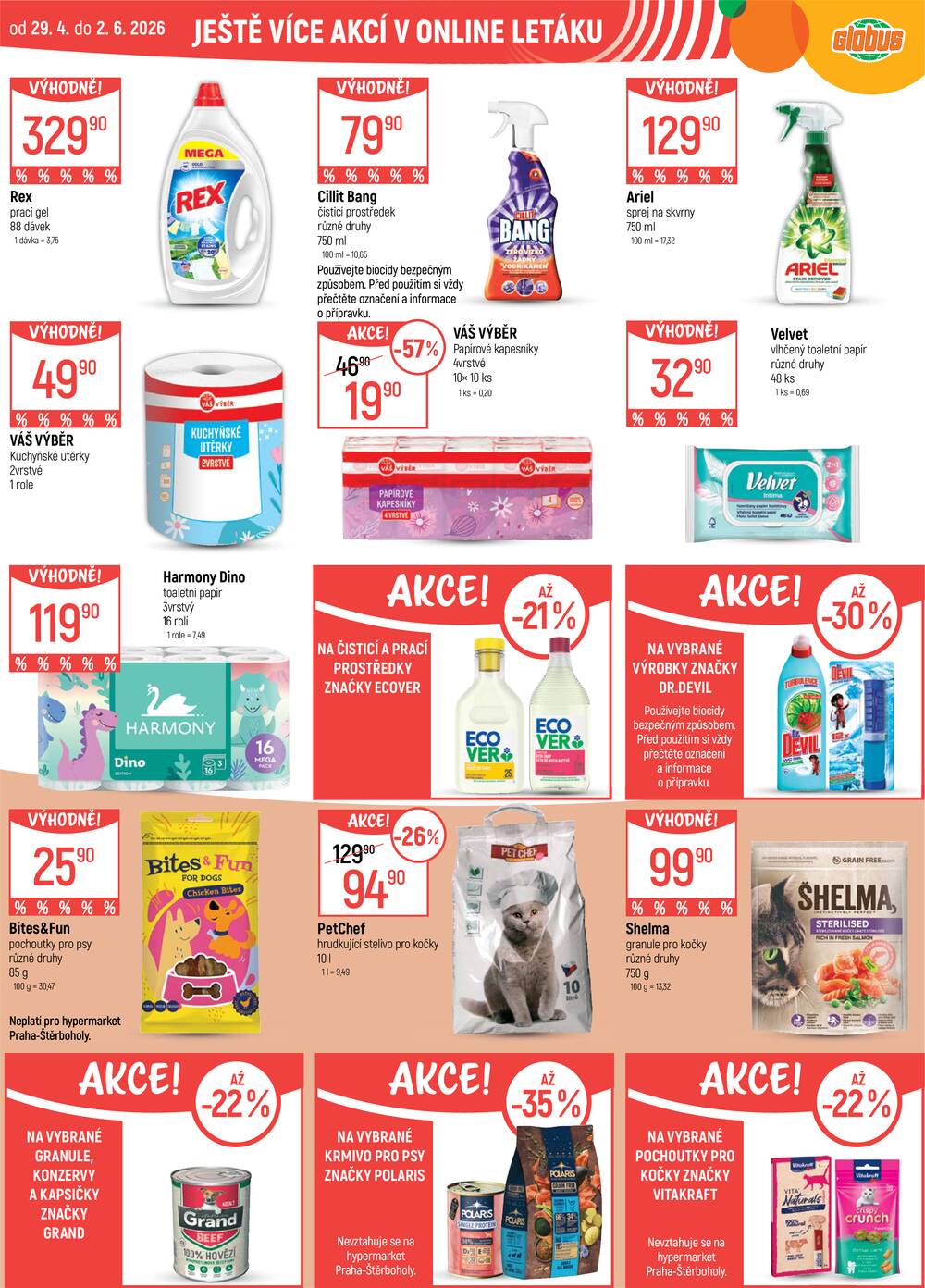 Akční leták Globus 29.4. - 5.5.2026 - Globus Praha - Štěrboholy