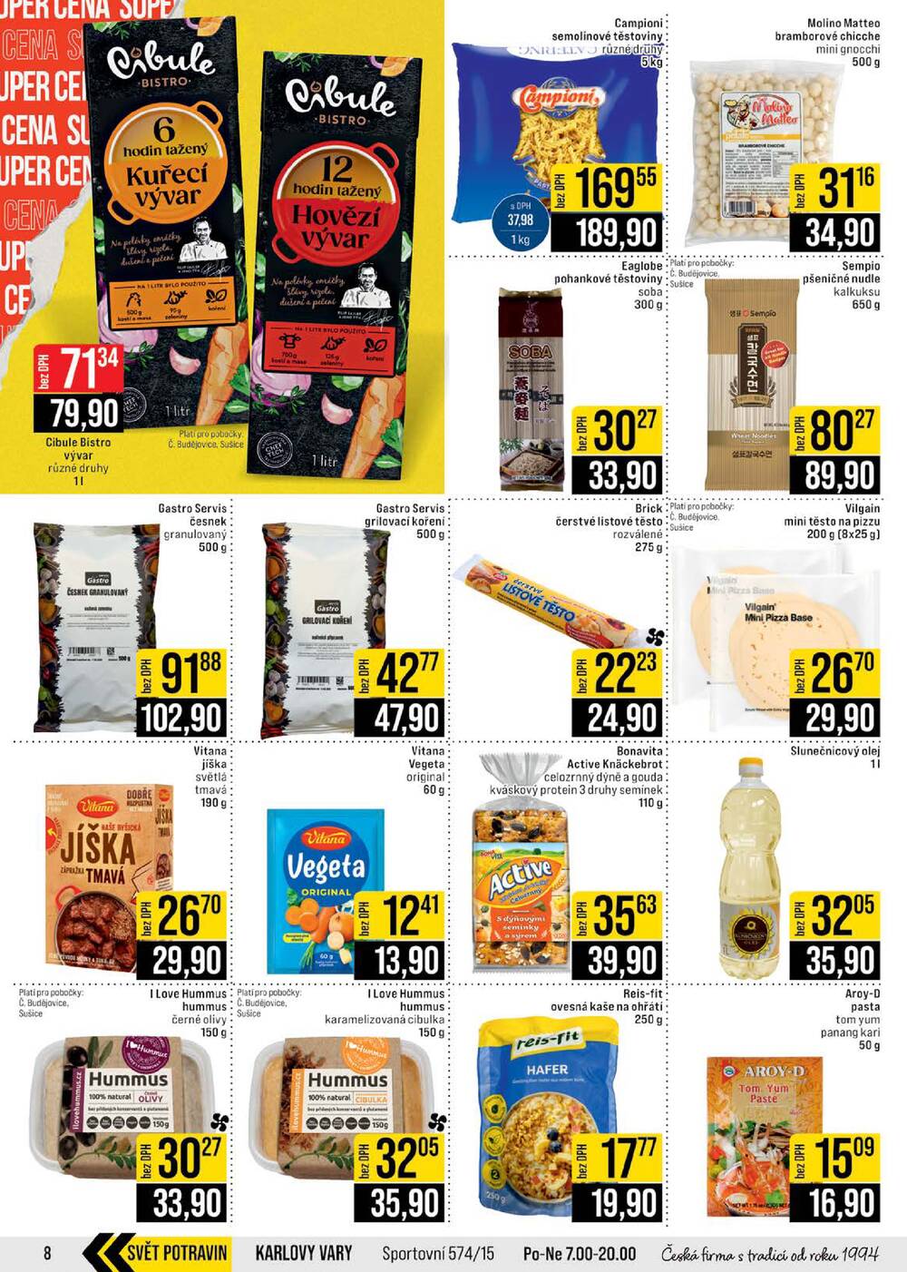 JIP Cash & Carry České Budějovice, Most, Náchod, Polička, Sušice a Svoboda nad Úpou od 29.4. do 5.5.2026