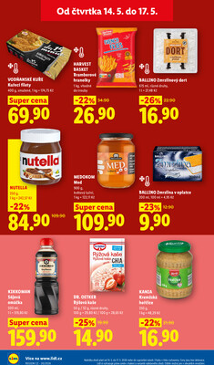 Lidl Čtvrtek od 14.5. do 17.5.2026