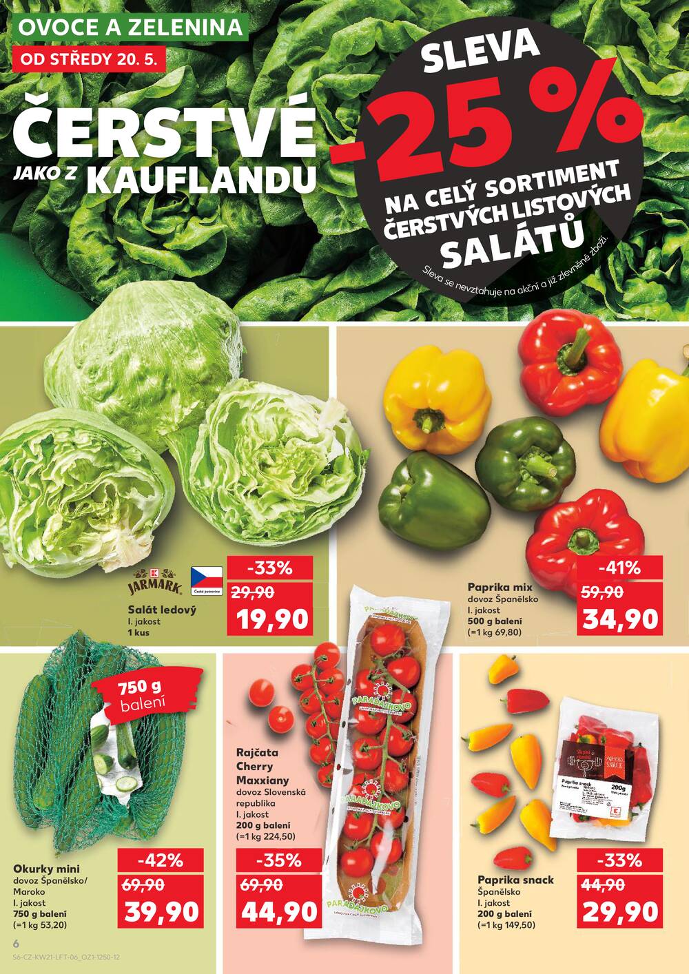 Leták Kaufland - Kaufland 20.5. - 26.5. - Kaufland Praha Čestlice - strana 6