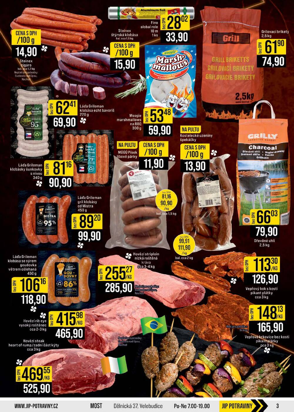 JIP Cash & Carry České Budějovice, Most, Náchod, Polička, Sušice a Svoboda nad Úpou od 20.5. do 26.5.2026
