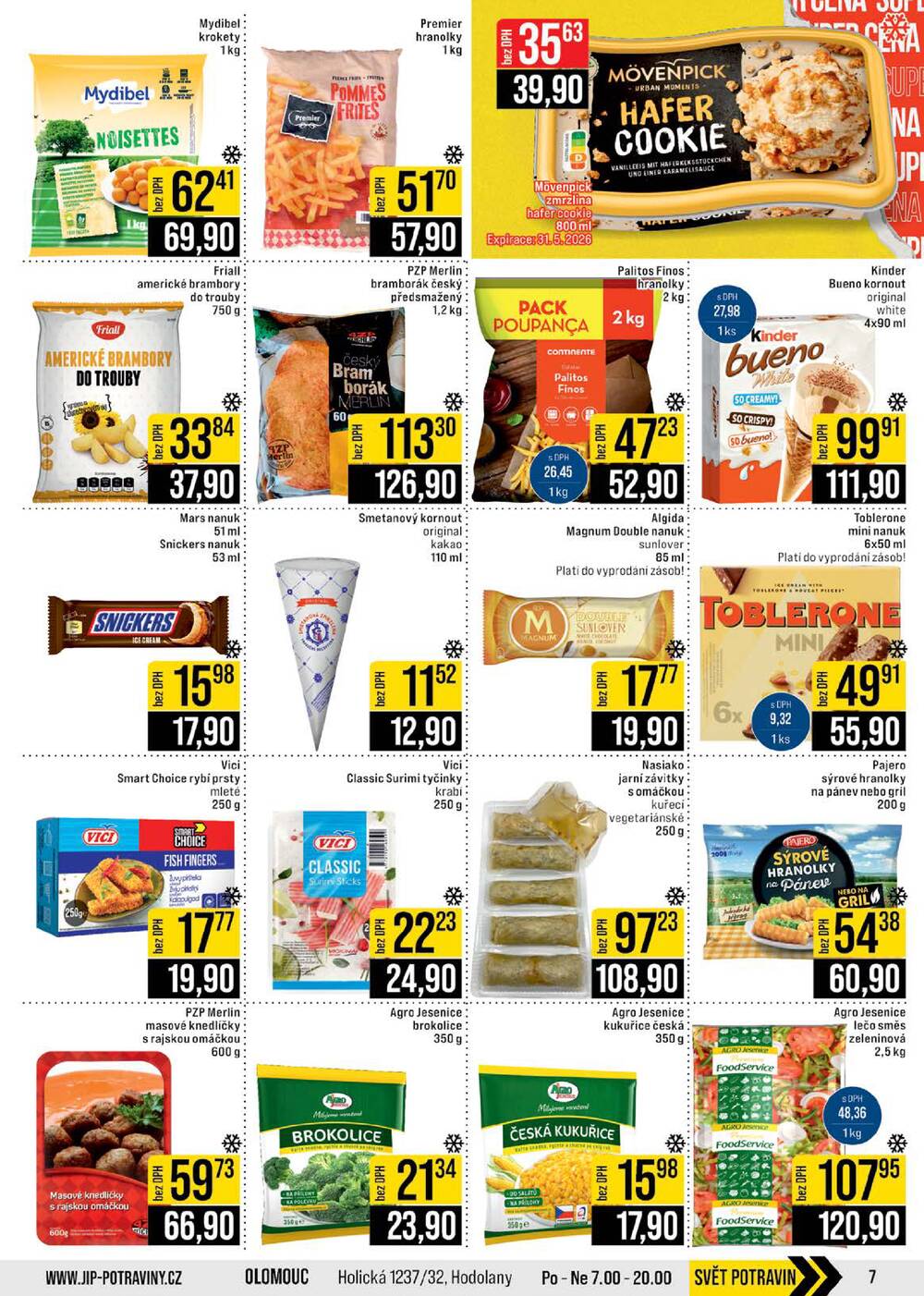 JIP Cash & Carry České Budějovice, Most, Náchod, Polička, Sušice a Svoboda nad Úpou od 20.5. do 26.5.2026