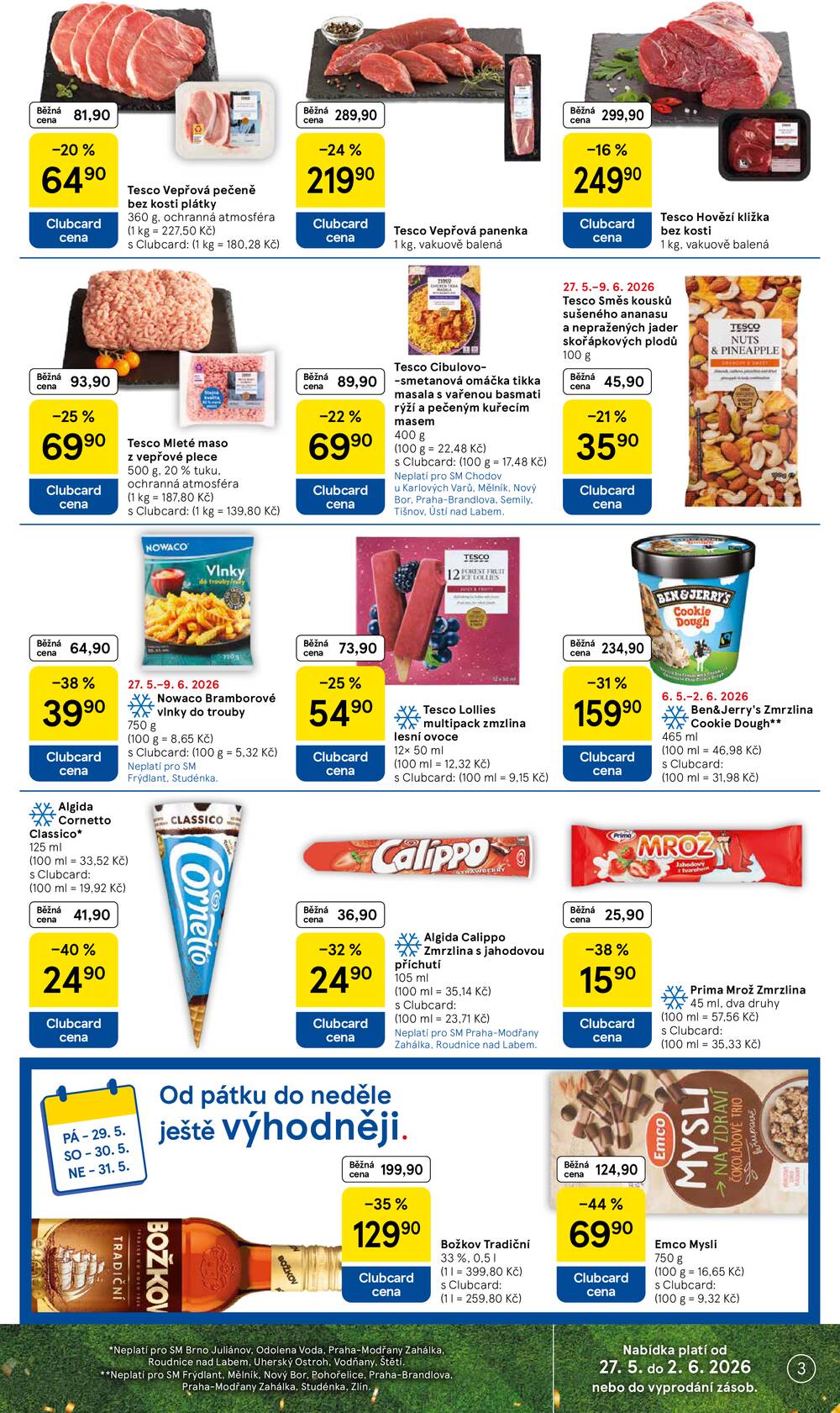 Tesco supermarkety od 27.5. do 2.6.2026