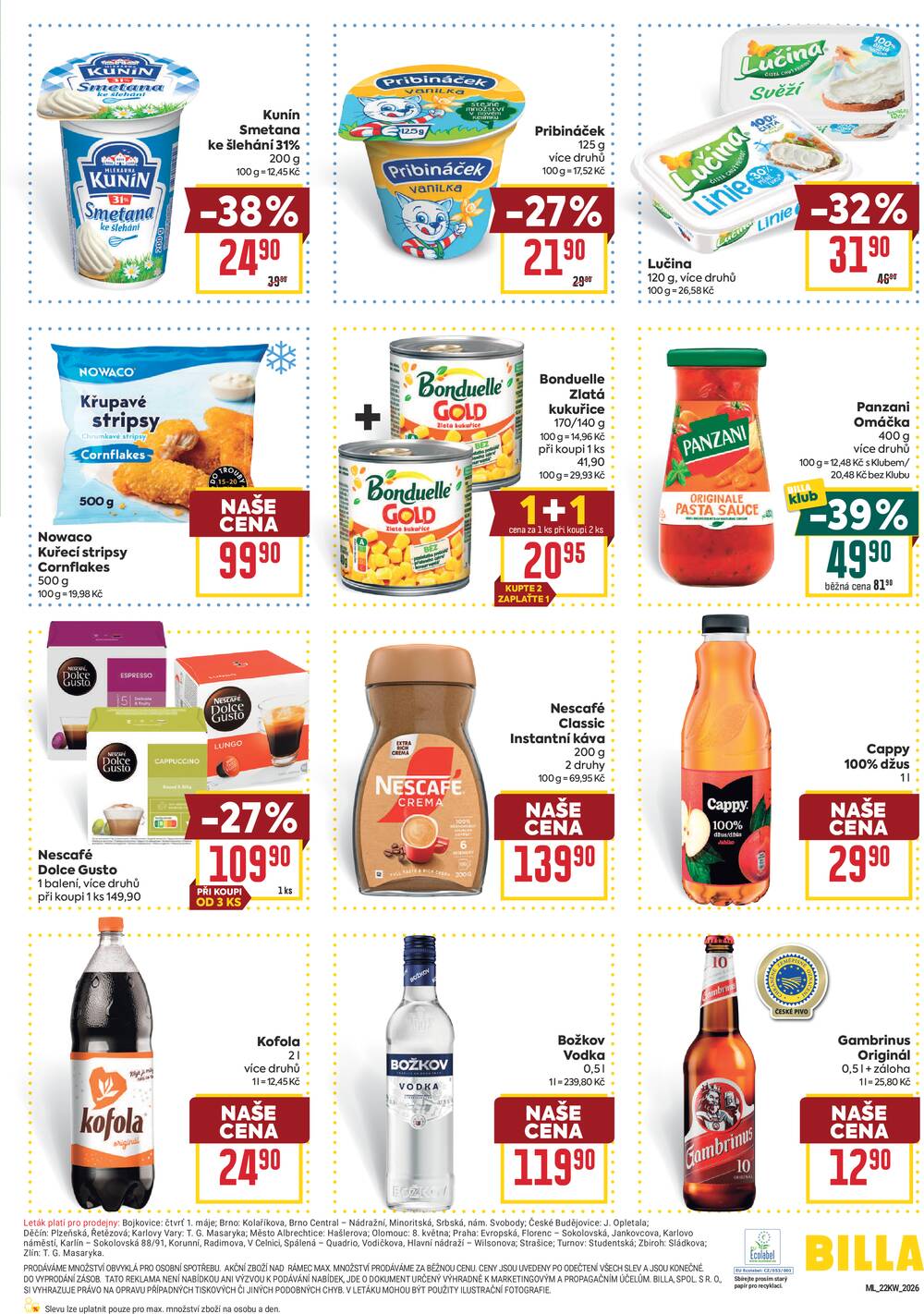 BILLA malý leták od 27.5. do 2.6.2026