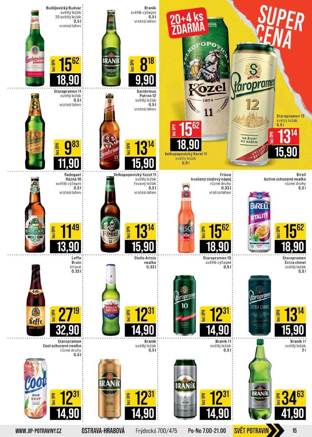 Leták JIP - JIP Akční Leták Svět potravin - Brno, Jilemnice, Karlovy Vary, Olomouc, Ostrava, Pardubice, Polička, Praha, Zlín  od 27.5. do 2.6.2026 - strana 15