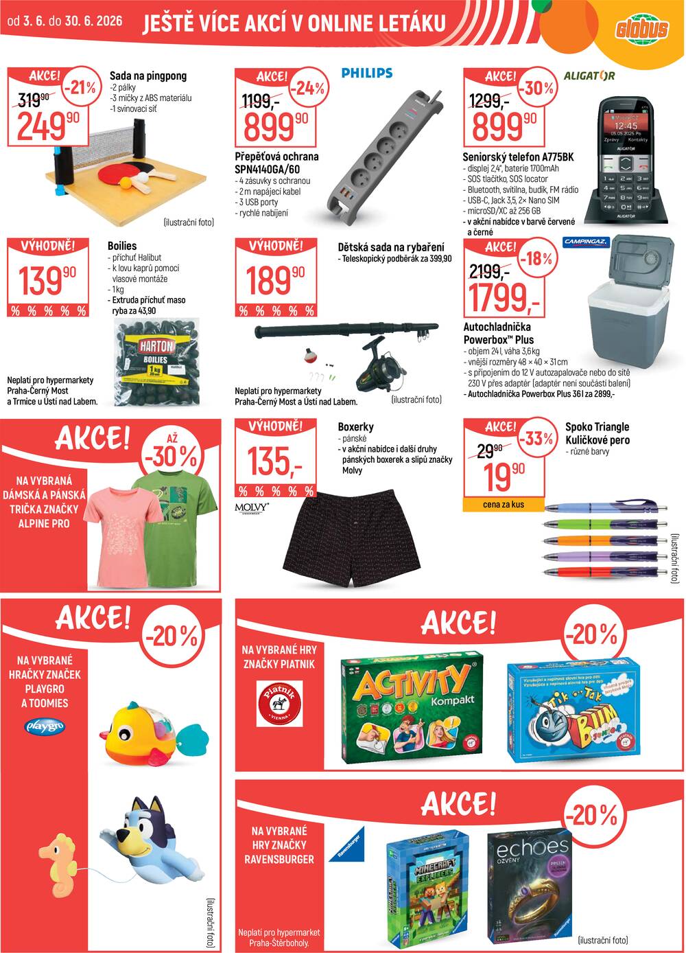 Akční leták Globus 3.6. - 9.6.2026 - Globus Praha - Čakovice