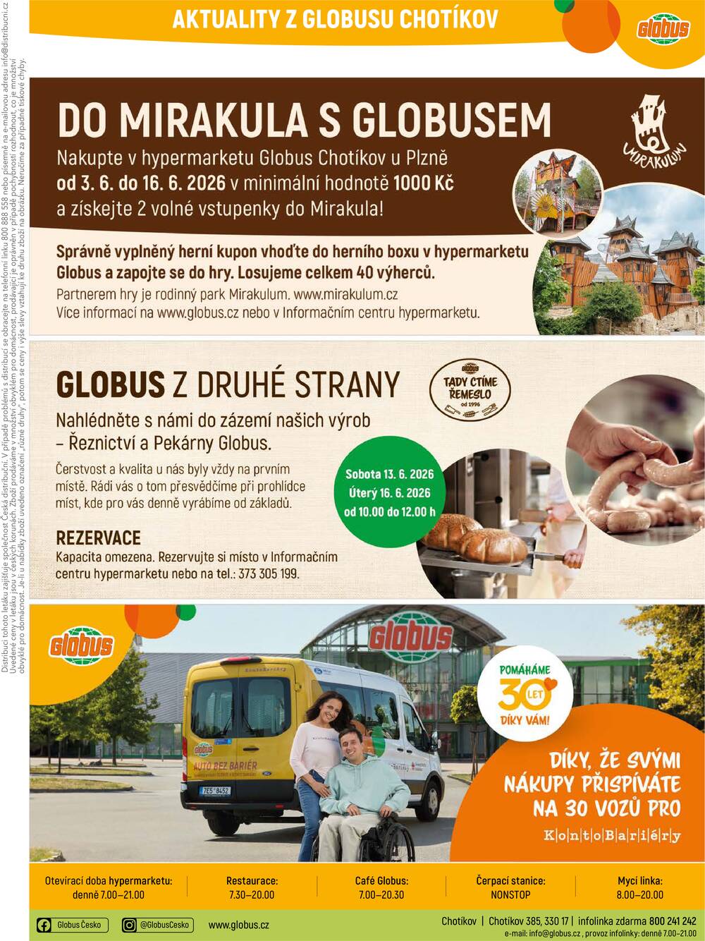 Akční leták Globus 3.6. - 9.6.2026 - Globus Chotíkov u Plzně