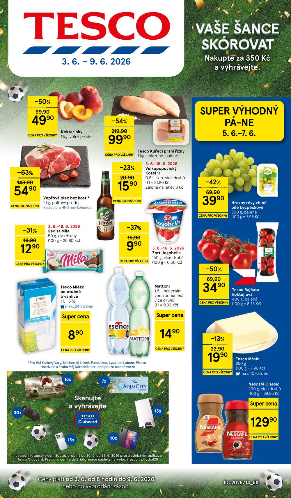 Tesco malé hypermarkety od 3.6. do 9.6.2026