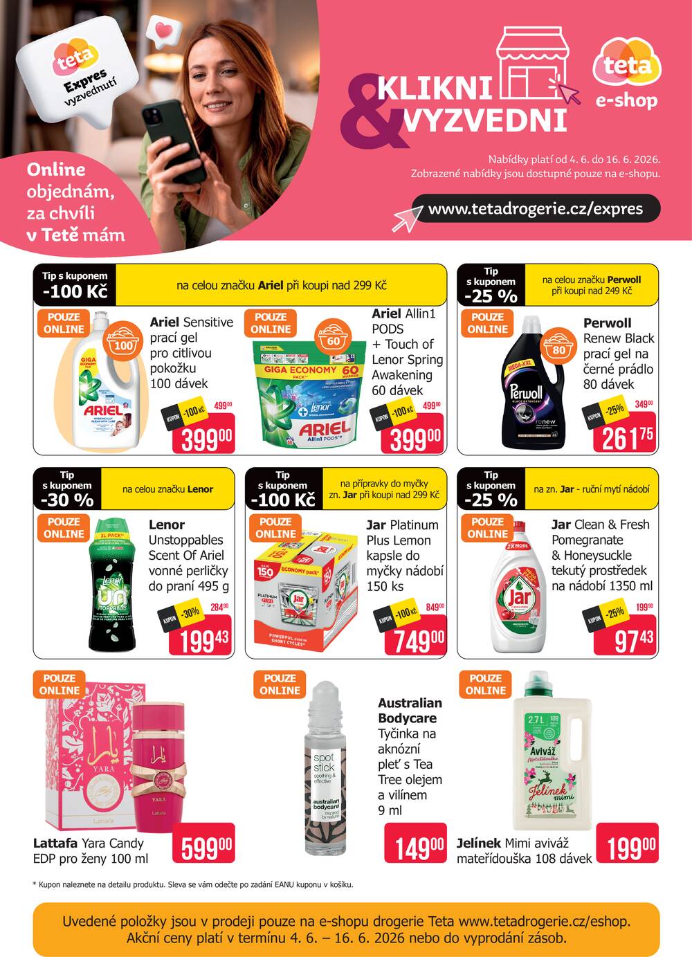 Leták Teta drogerie - Teta drogerie eshop od 4.6. do 16.6.2026 - strana 1