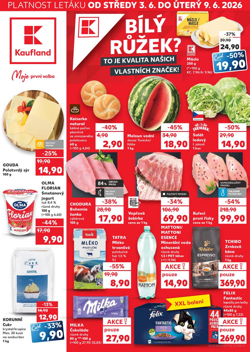 Leták Kaufland - Kaufland 3.6. - 9.6. - Kaufland - Znojmo (Dukelských bojovníků) - strana 1