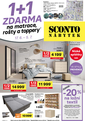 leták SCONTO Nábytek