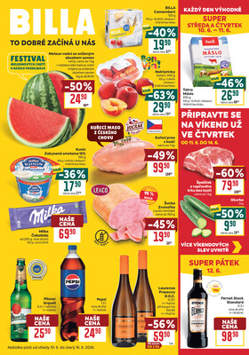 Leták BILLA malý leták od 10.6. do 16.6.2026
