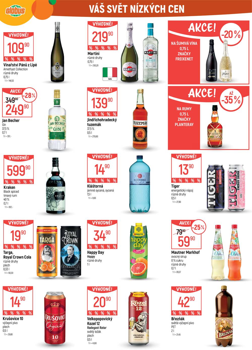 Akční leták Globus 10.6. - 16.6.2026 - Globus Praha - Centrum Černý Most