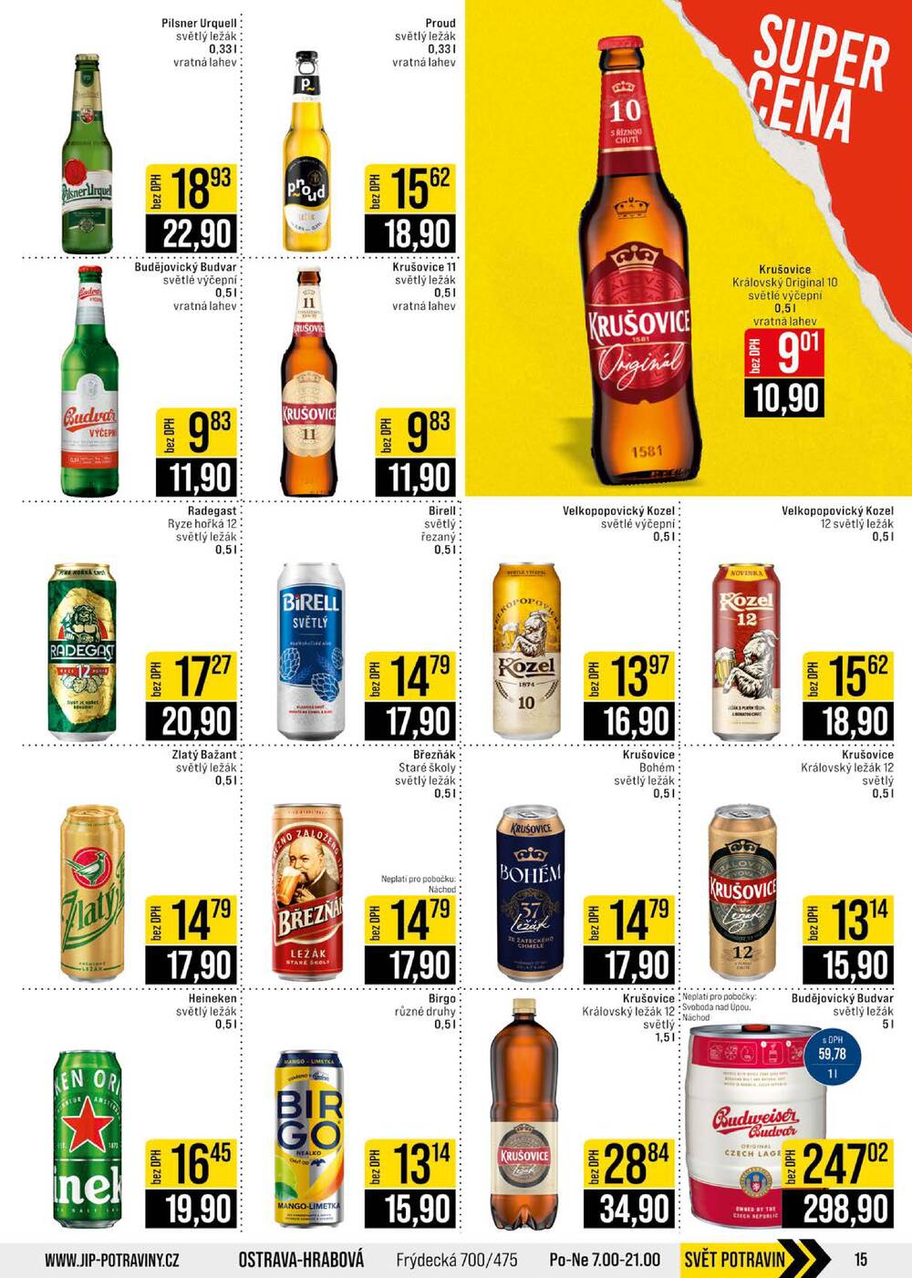JIP Cash & Carry České Budějovice, Most, Náchod, Polička, Sušice a Svoboda nad Úpou od 17.6. do 23.6.2026