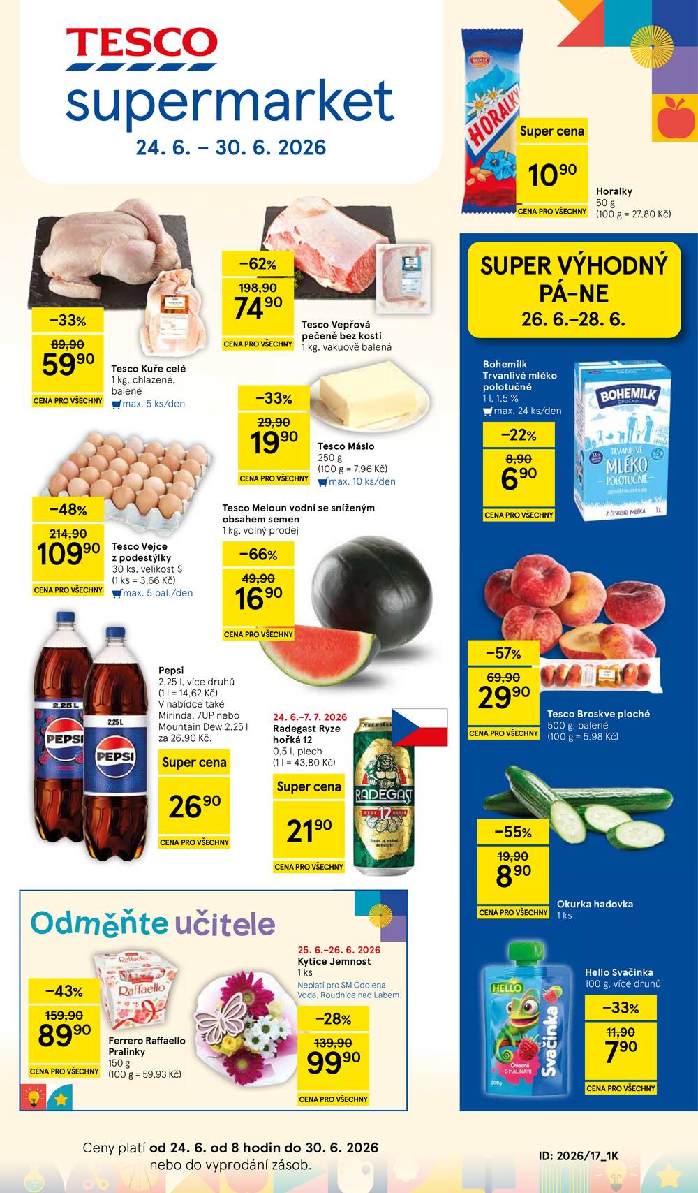 Tesco supermarkety od 24.6. do 30.6.2026