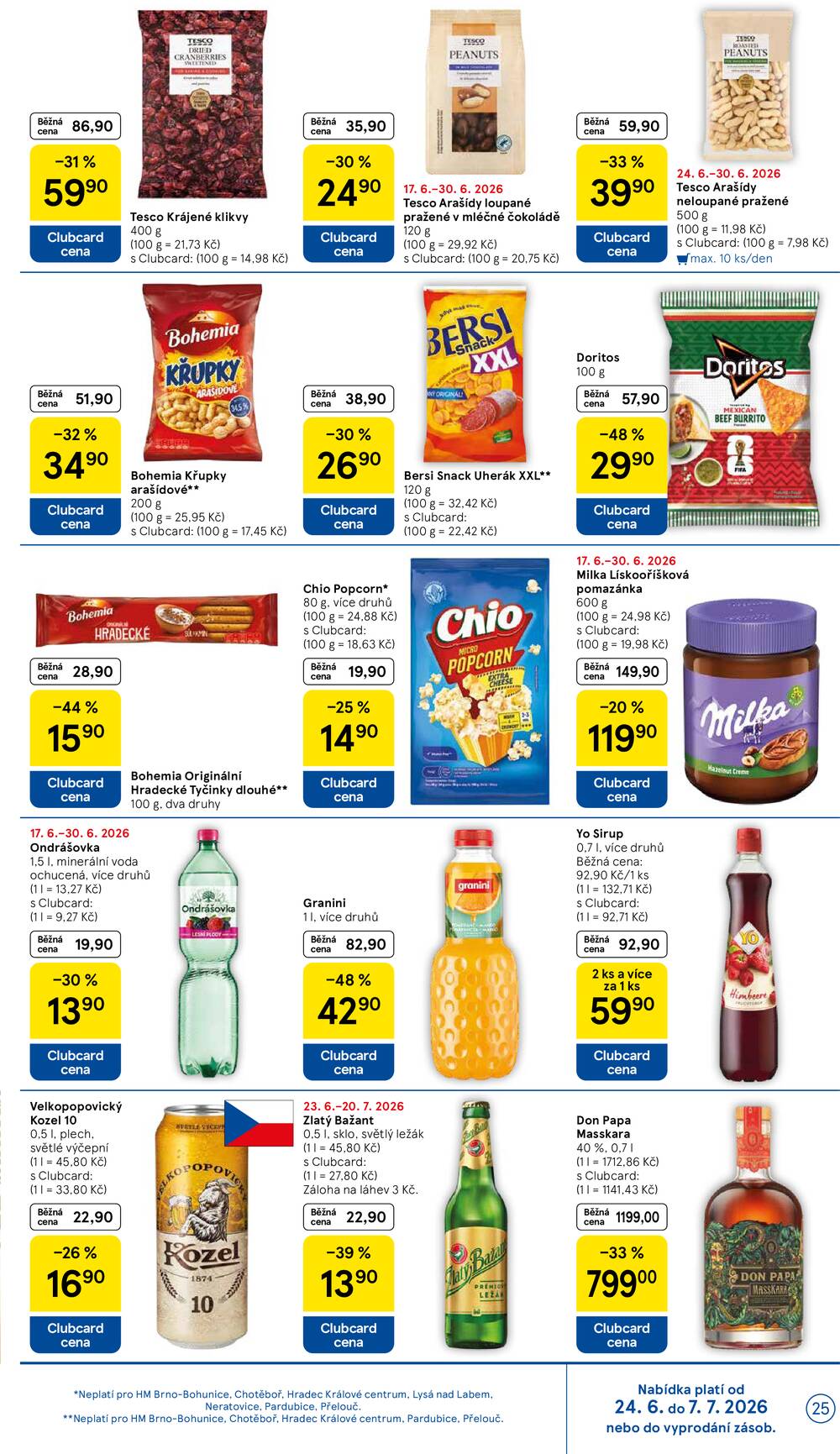 Tesco malé hypermarkety od 24.6. do 30.6.2026