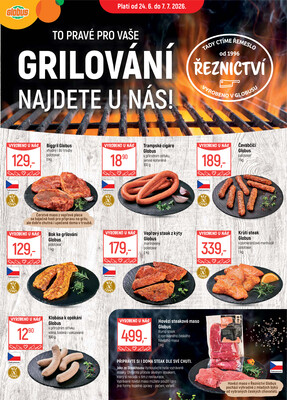 Leták Akční leták Globus 24.6. - 7.7.2026 - Globus Trmice u Ústí nad Labem