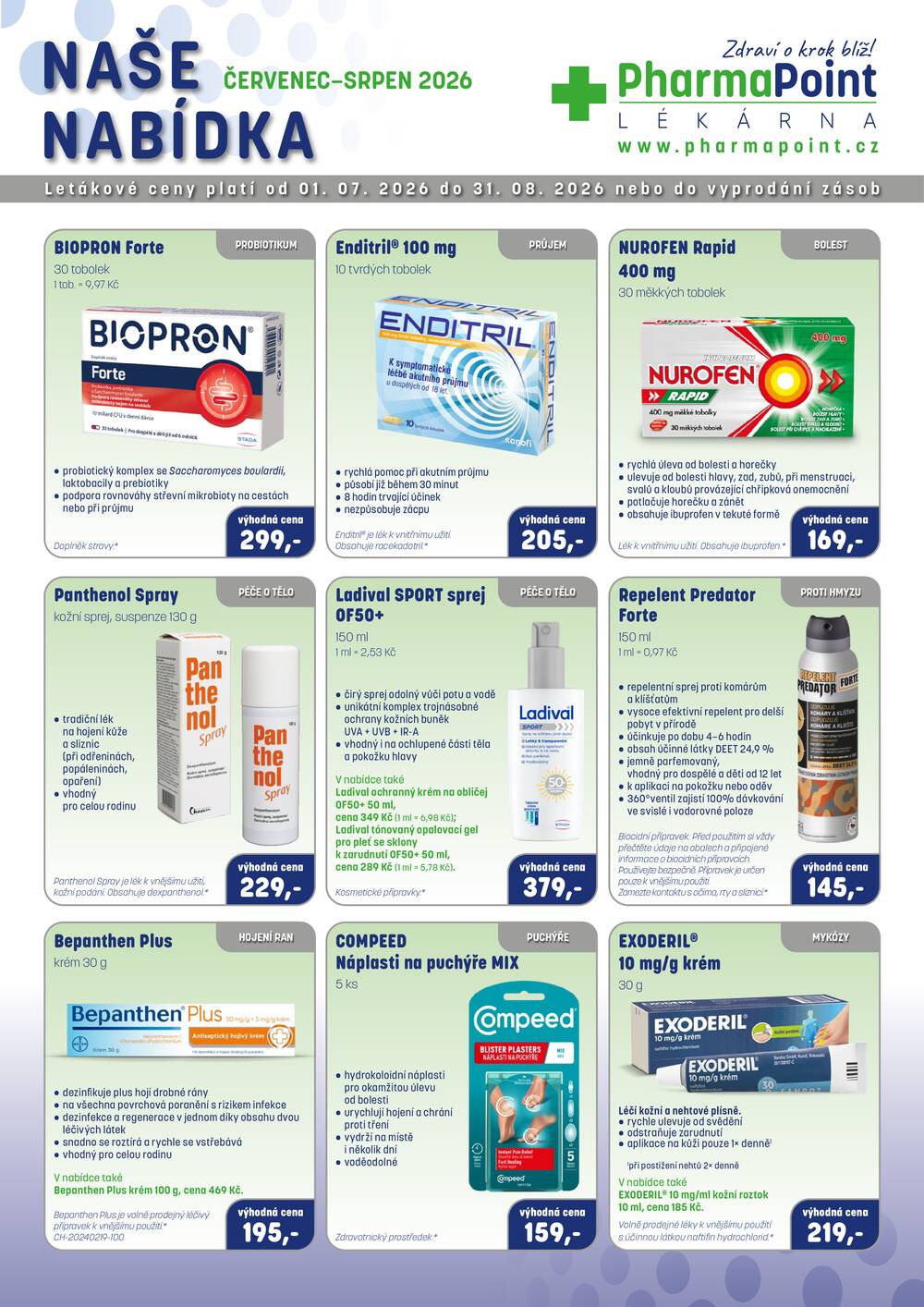 Leták PharmaPoint  - Pharma Point typ A od 1.7. do 31.8.2026 - strana 1