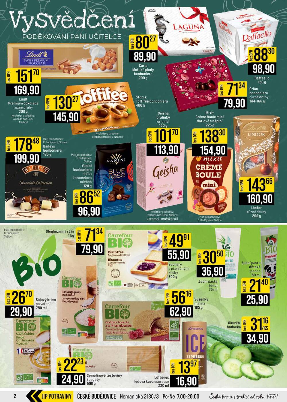 Leták JIP - JIP Cash & Carry České Budějovice, Most, Náchod, Polička, Sušice a Svoboda nad Úpou od 24.6. do 30.6.2026 - strana 2 Leták JIP - JIP Cash & Carry České Budějovice, Most, Náchod, Polička, Sušice a Svoboda nad Úpou od 24.6. do 30.6.2026 - strana 2