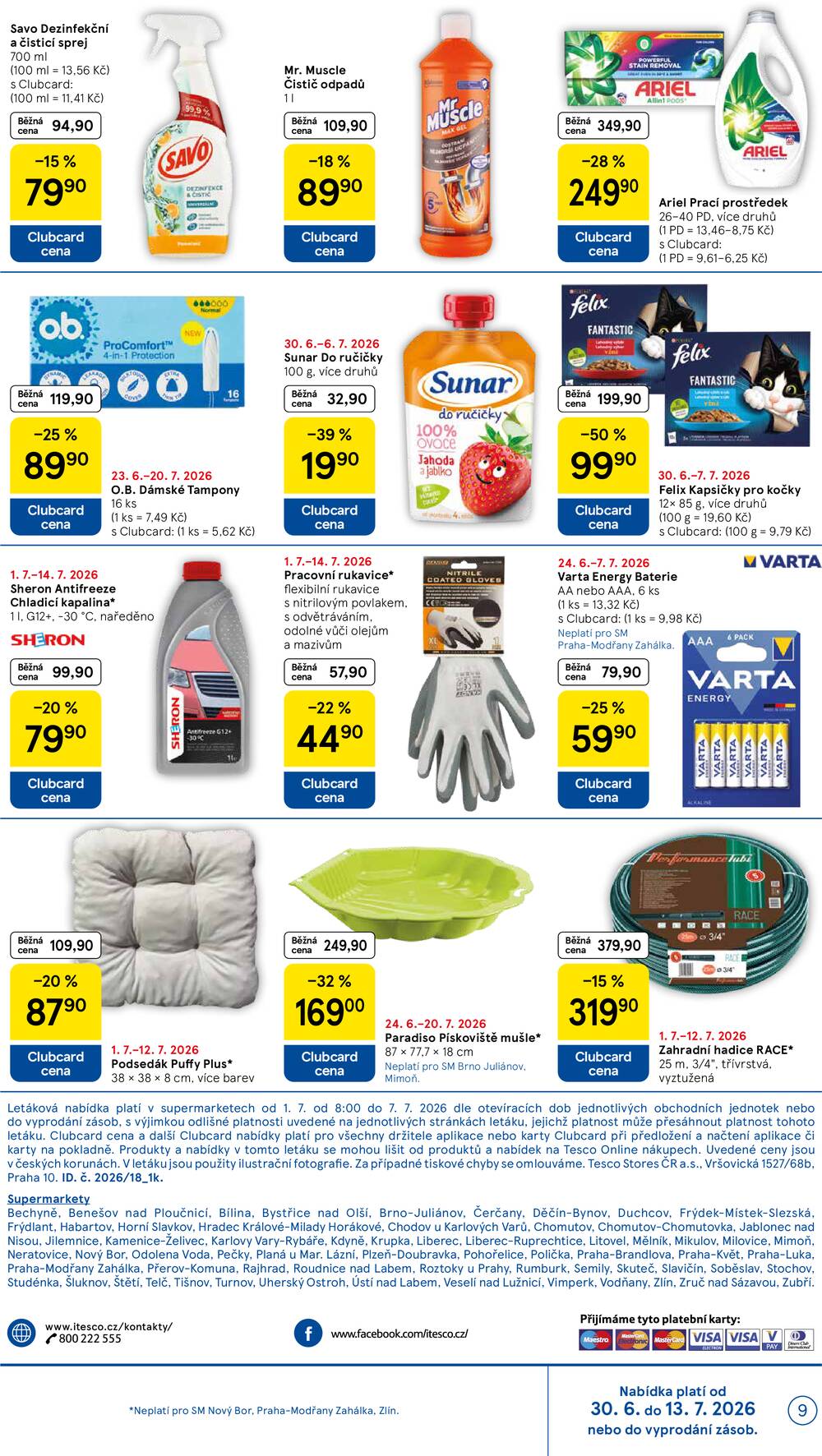 Tesco supermarkety od 1.7. do 7.7.2026