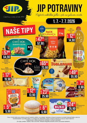 JIP Cash & Carry České Budějovice, Most, Náchod, Polička, Sušice a Svoboda nad Úpou od 1.7. do 7.7.2026
