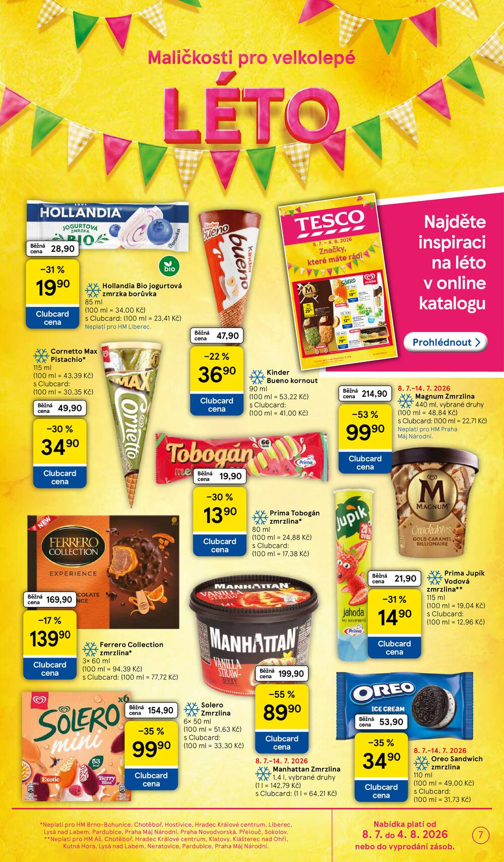 Tesco malé hypermarkety od 8.7. do 14.7.2026