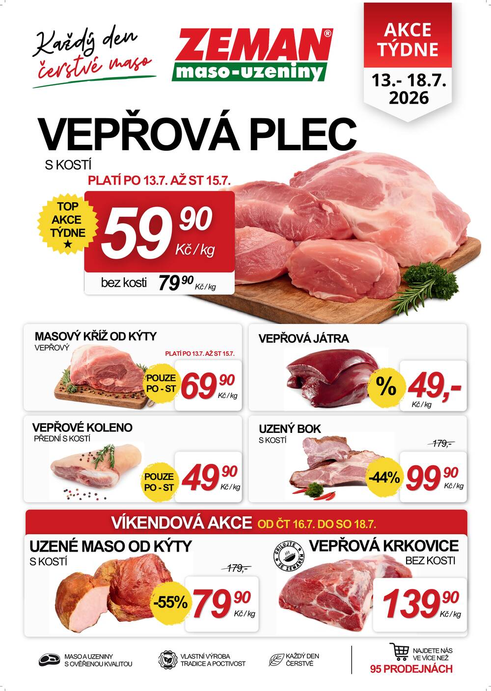 Leták ZEMAN maso-uzeniny - ZEMAN maso-uzeniny od 13.7. do 18.7.2026 - strana 1 Leták ZEMAN maso-uzeniny - ZEMAN maso-uzeniny od 13.7. do 18.7.2026 - strana 1