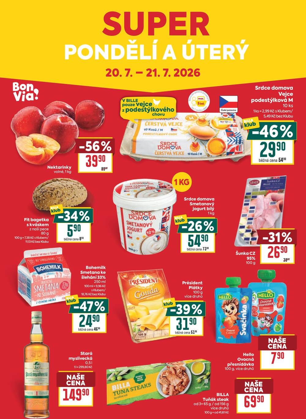 BILLA malý leták od 15.7. do 21.7.2026