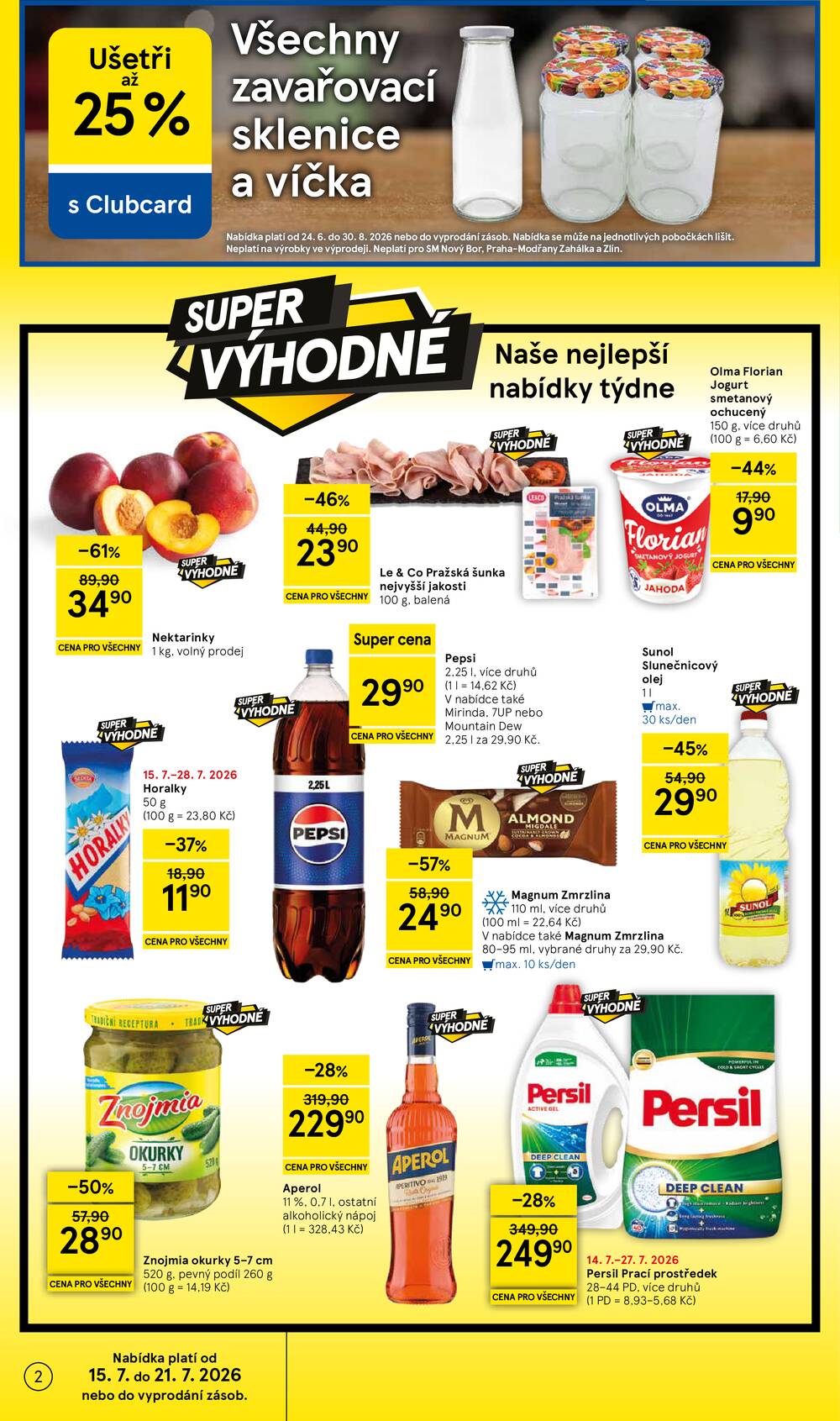 Leták Tesco - Tesco supermarkety od 15.7. do 21.7.2026 - strana 2 Leták Tesco - Tesco supermarkety od 15.7. do 21.7.2026 - strana 2