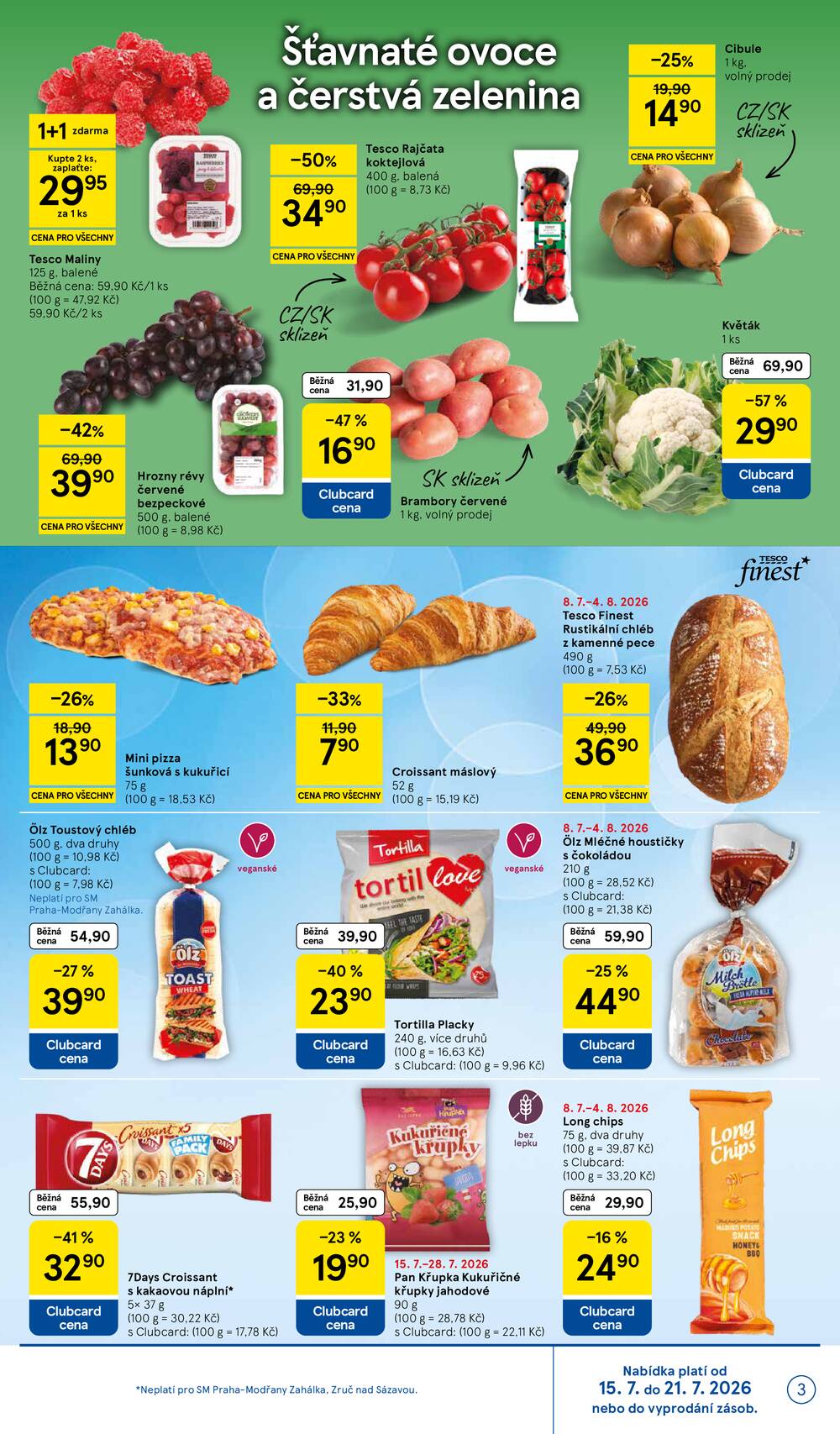 Leták Tesco - Tesco supermarkety od 15.7. do 21.7.2026 - strana 3 Leták Tesco - Tesco supermarkety od 15.7. do 21.7.2026 - strana 3