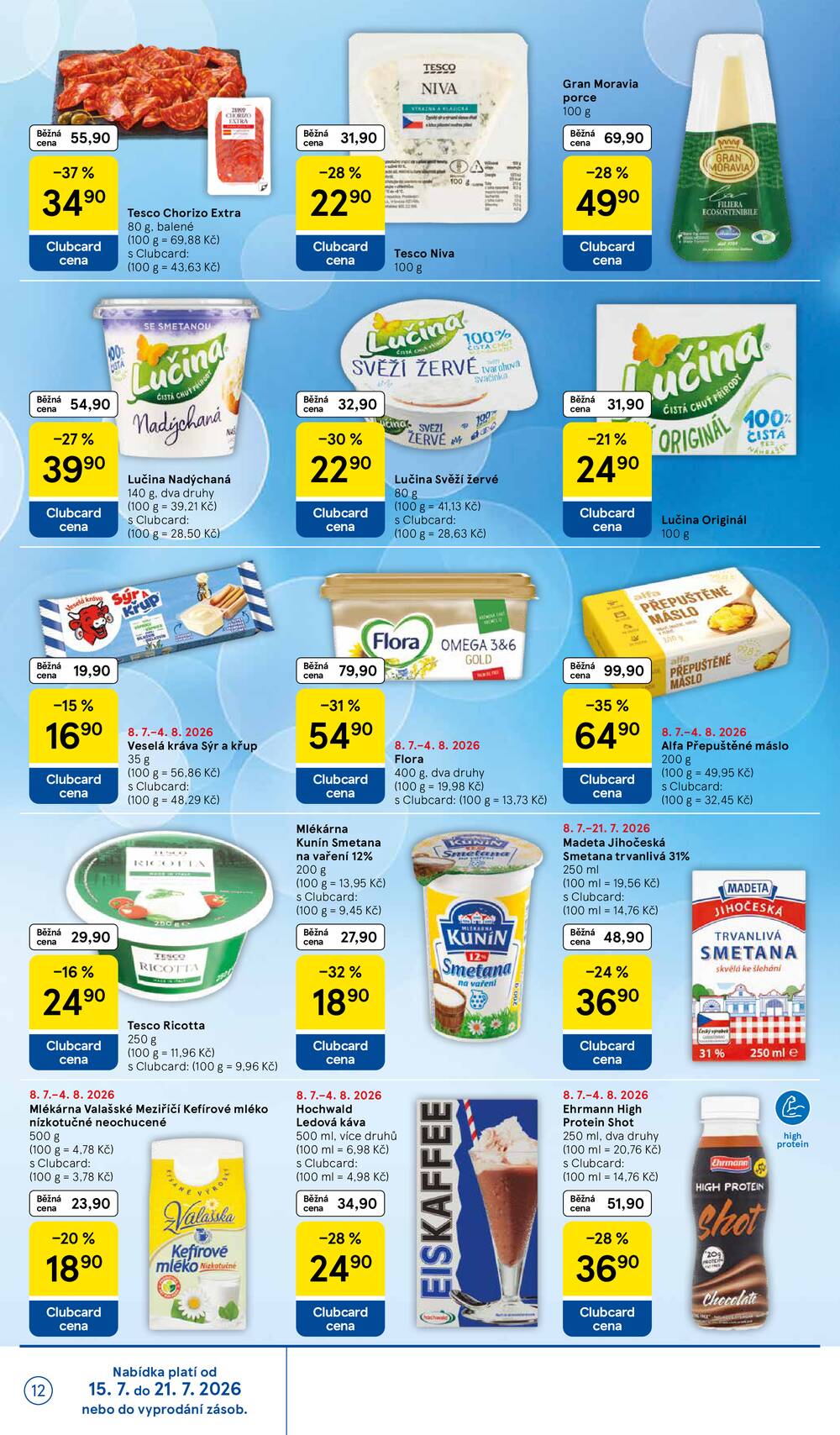 Leták Tesco - Tesco supermarkety od 15.7. do 21.7.2026 - strana 12 Leták Tesco - Tesco supermarkety od 15.7. do 21.7.2026 - strana 12