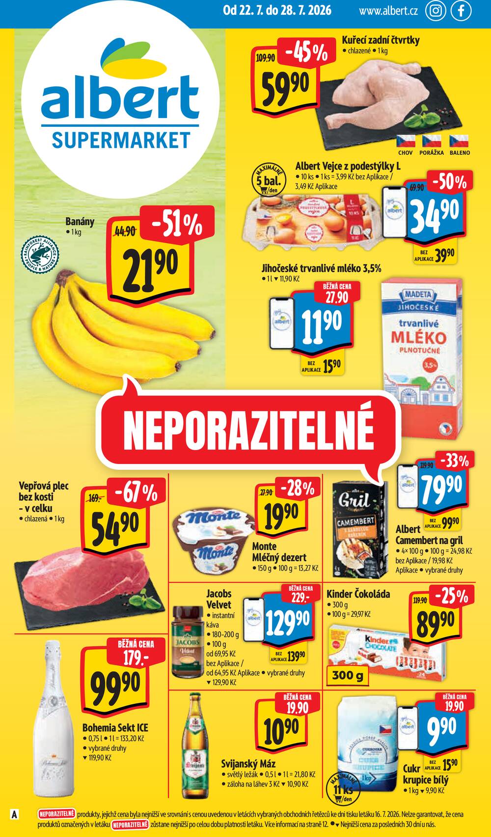 Leták Albert - Albert Supermarket od 22.7. do 28.7.2026 - strana 1 Leták Albert - Albert Supermarket od 22.7. do 28.7.2026 - strana 1
